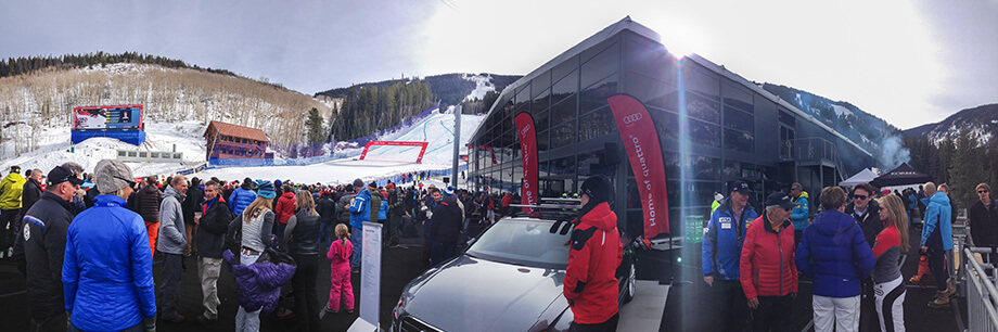 Condit VIP structure at ski racing world cup