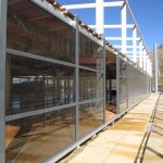 Reusable glass wall paneling 