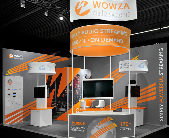 Condit trade fair stand for Wowza at IBC 2015