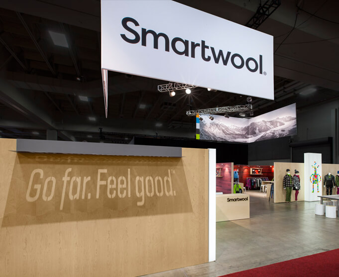 New trade show booth design for Smartwool at Outdoor Retailer 2016