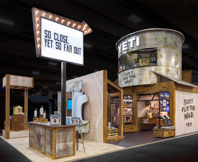 Yeti coolers new custom tradeshow exhibit at Outdoor Retailer