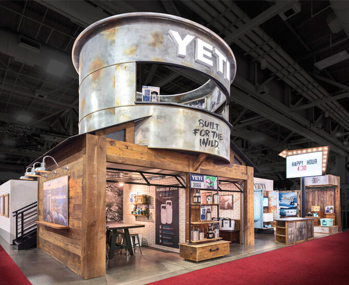 Condit built custom trade show booth for YETI Coolers at OR Show 2017