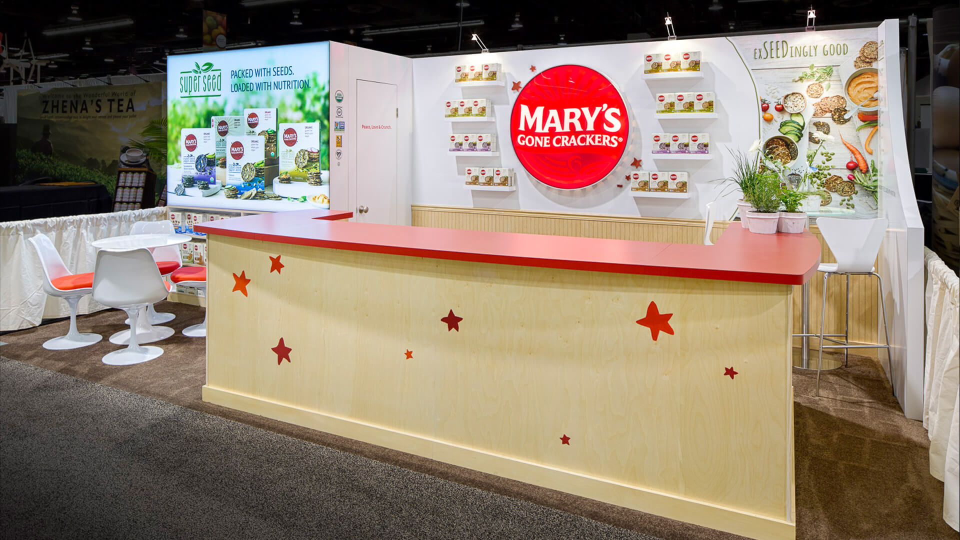 Mary's Gone Crackers Booth Front