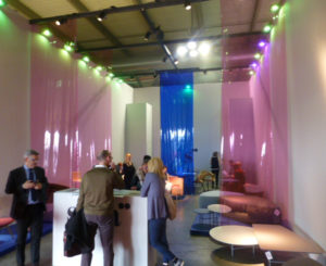 Plastic space dividers seen at Salone Del Mobile