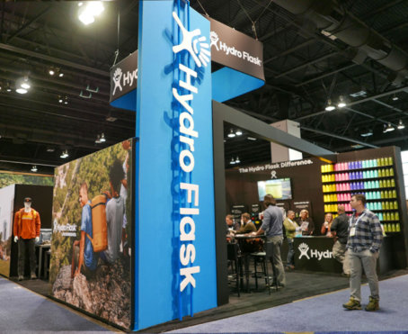 Hydro Flask booth by Condit at Outdoor Retailer