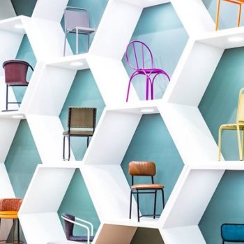 hexagonal chair exhibit